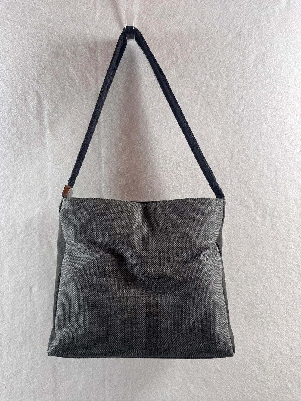 Mondani Gray Woven Crossbody Shoulder Bag